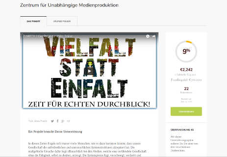 Crowdfunding-Webseite fr ZUMP.TV